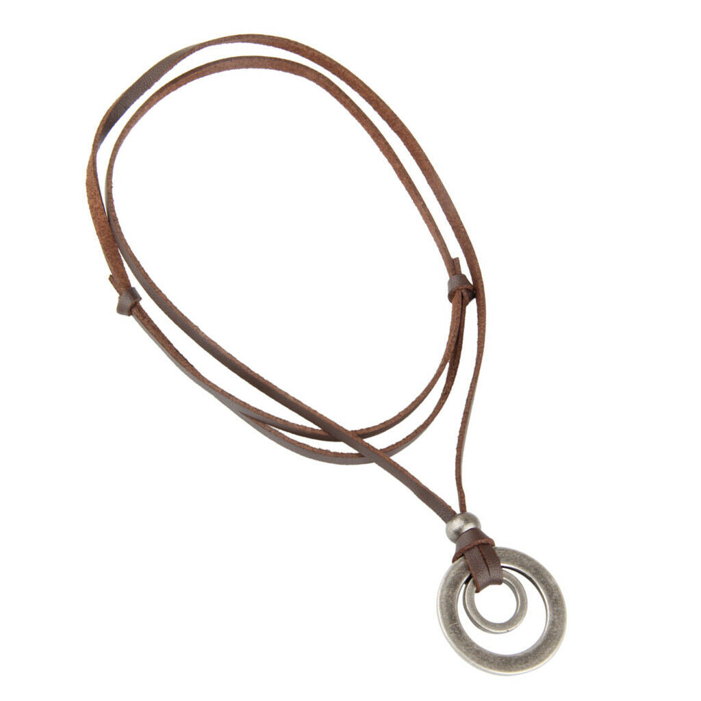Mens Jewelry Alloy Leather Rope Rope Chain Necklace,