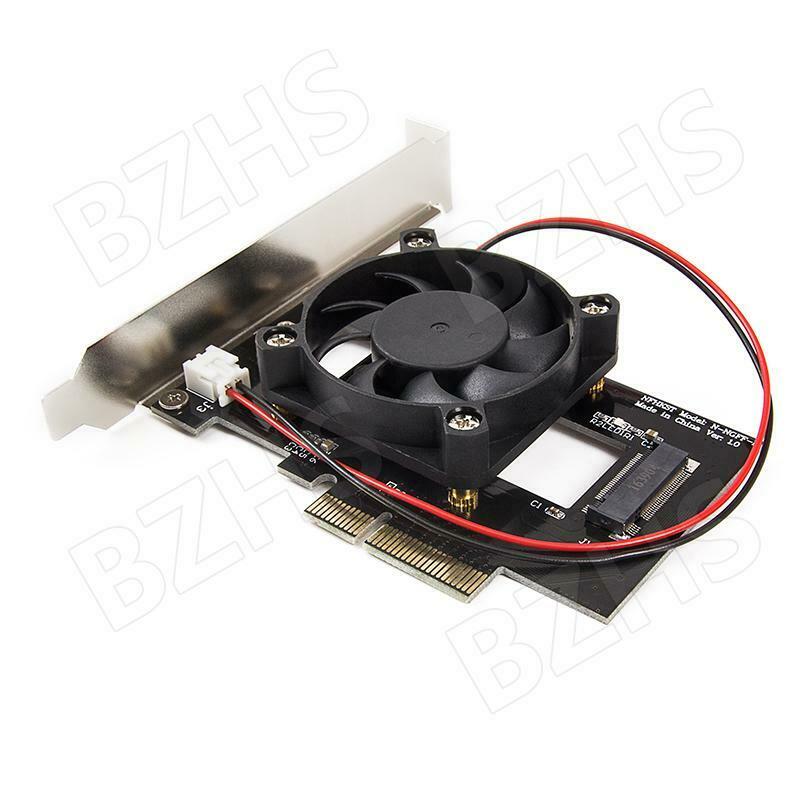 PCI-E 3.0 X4 Lane Host Adapter Converter Card M.2 M Key Ssd To Nvme+Fan