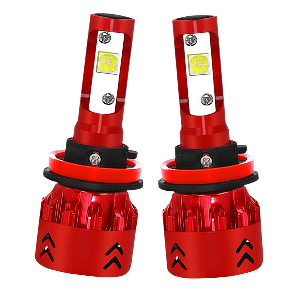 Pair 9V-36V H11 Car SUV White LED Headlight Kit 80W 9600LM 6000K Fog Light