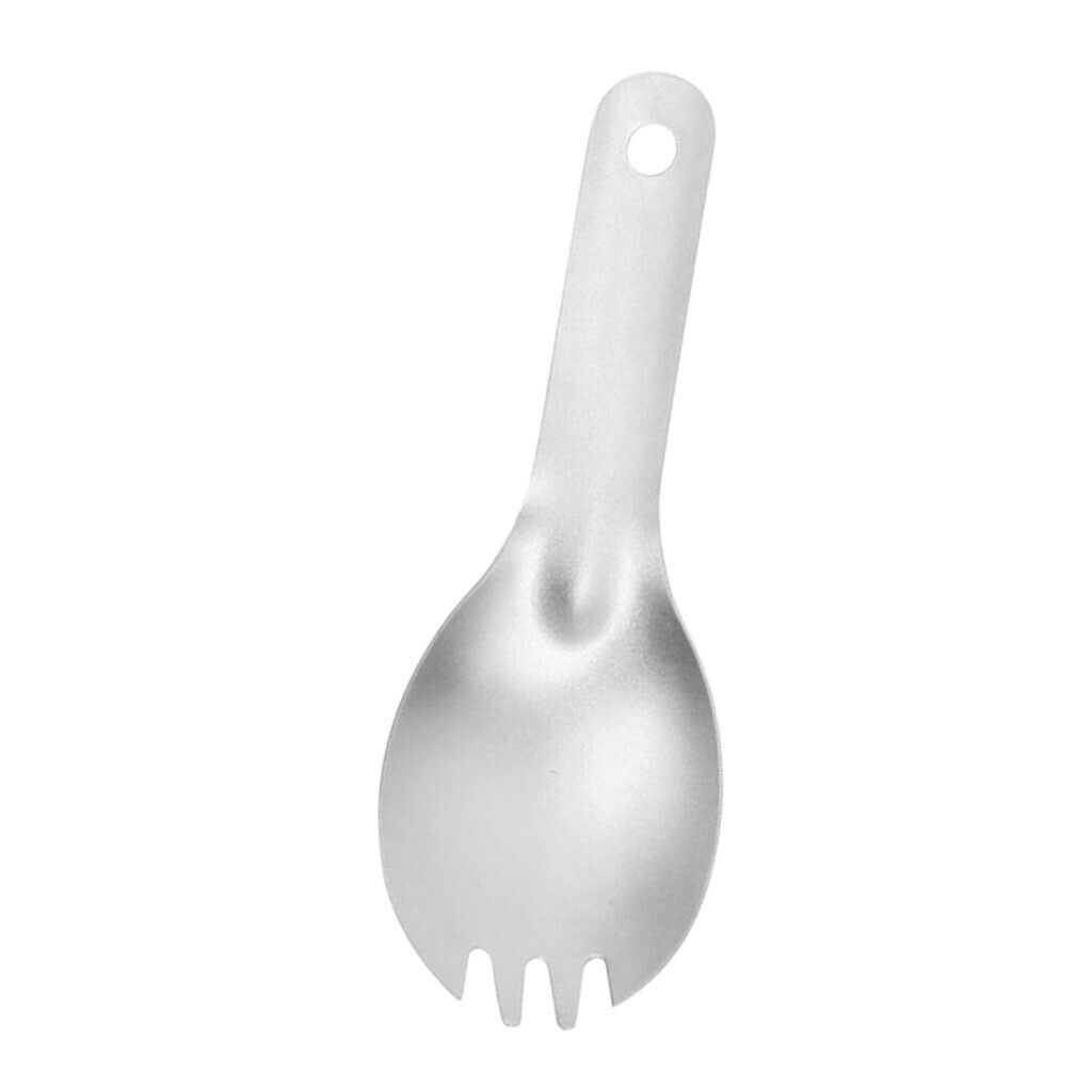 Folding Cutlery Flatware Titanium Spoons Sporks Outdoor Camping Cooking Spork