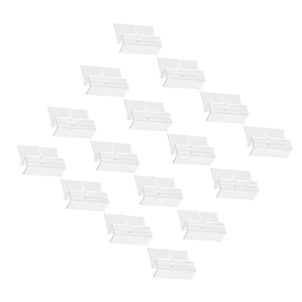 16Pcs Aquarium Fish Tank Plastic Clips Glass Cover Strong Support  10mm