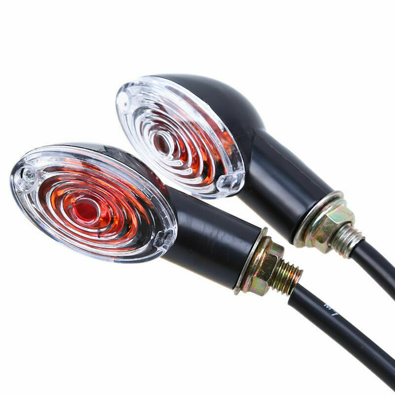 Universal Motorcycle Turn Signal Indicator Light  Lamp 12V Clear Lens