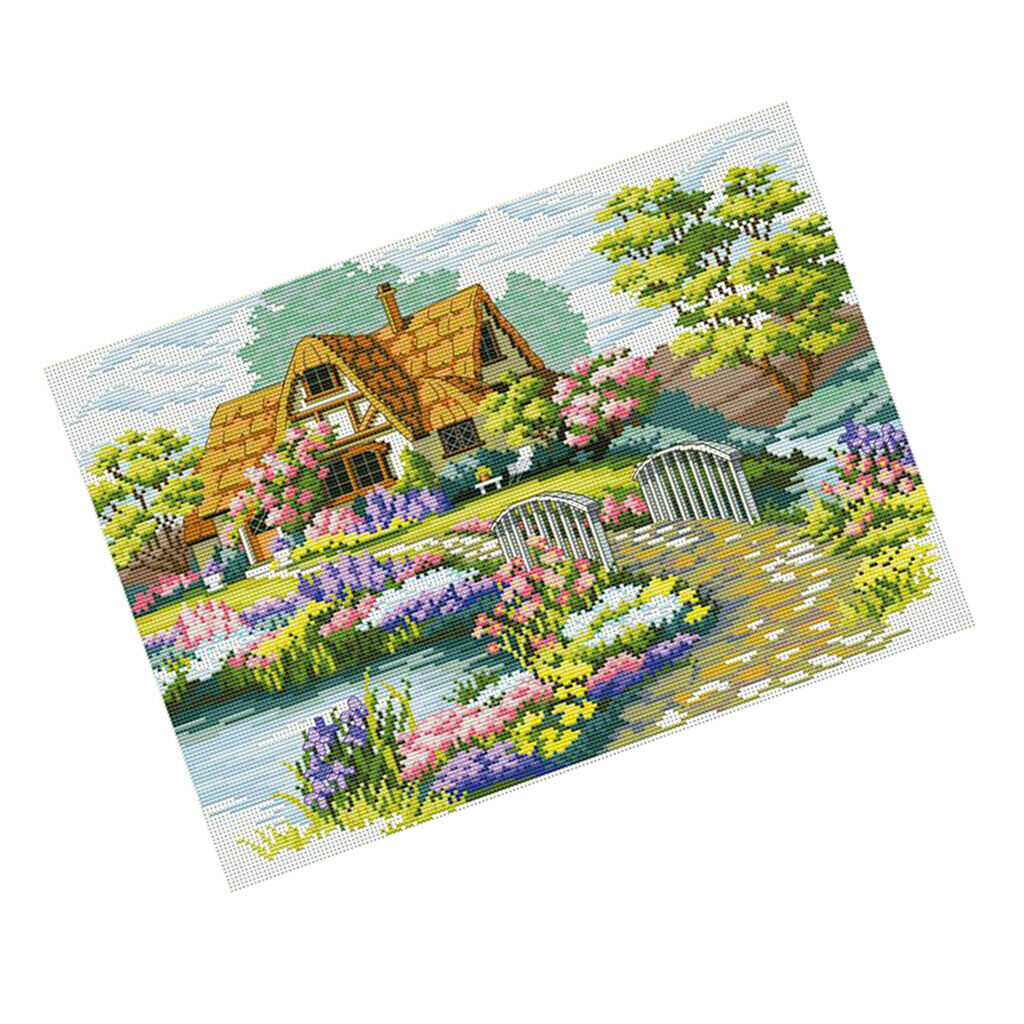 Cross Stitch Pattern Cross Stitch Kit to Embroider Pictures (Garden Cottage)