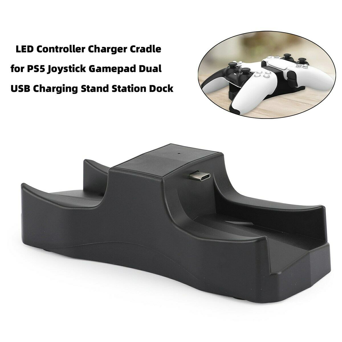 Controller Gamepad Fast Charger Dual Charging Dock Portable Stand Fit for PS5