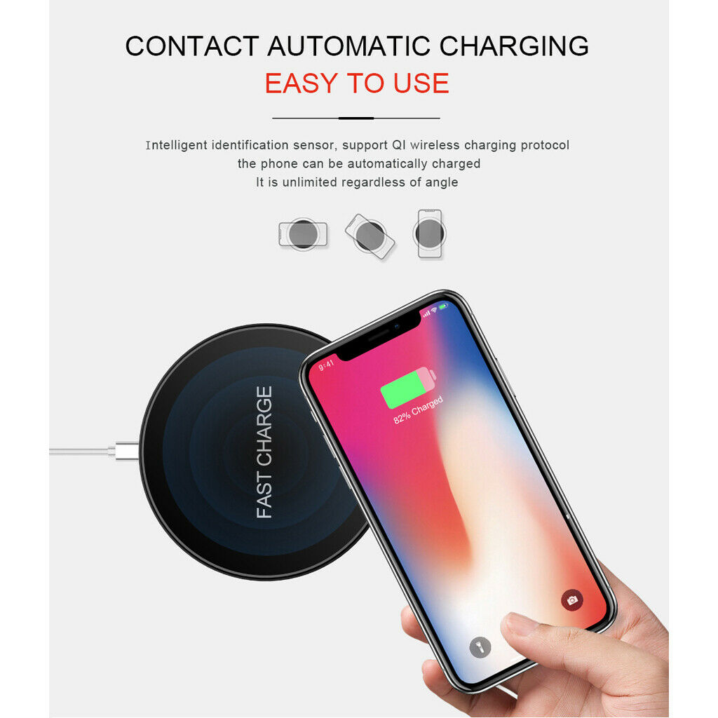 Wireless Charger QI Fast Wireless Charging 10W Quick Charge Standard Charge