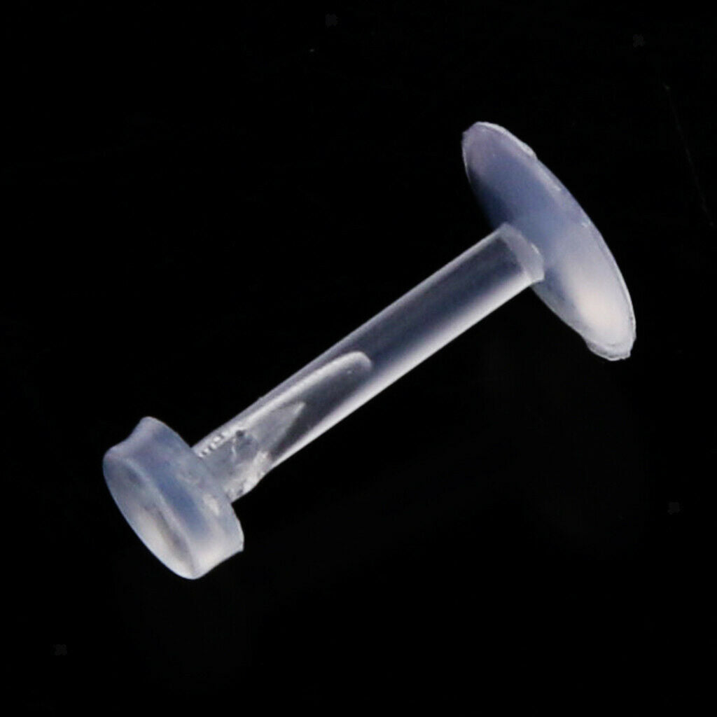 10Pcs Acrylic Nose Studs Tongue Ring Retainers Bars Barbell Piercing Body