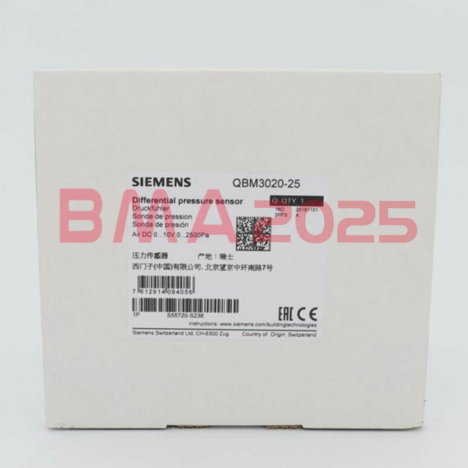 1PC New QBM3020-25 Air wind pressure sensor 1year warranty DHL free Ship SM9T