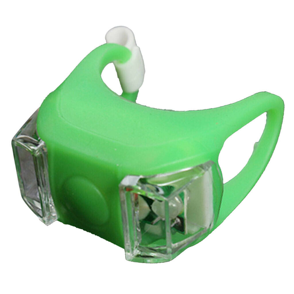 3 Pieces Bicycle Light 2-LED Bike Headlight Taillight Saddle Lamp Flashlight