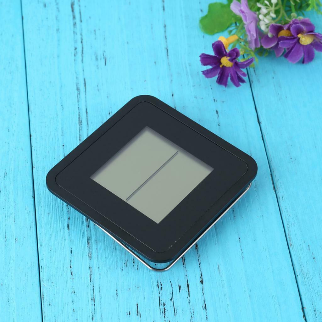 Indoor Plastic Thermometer Hygrometer Clock Room LCD Display 12/24h