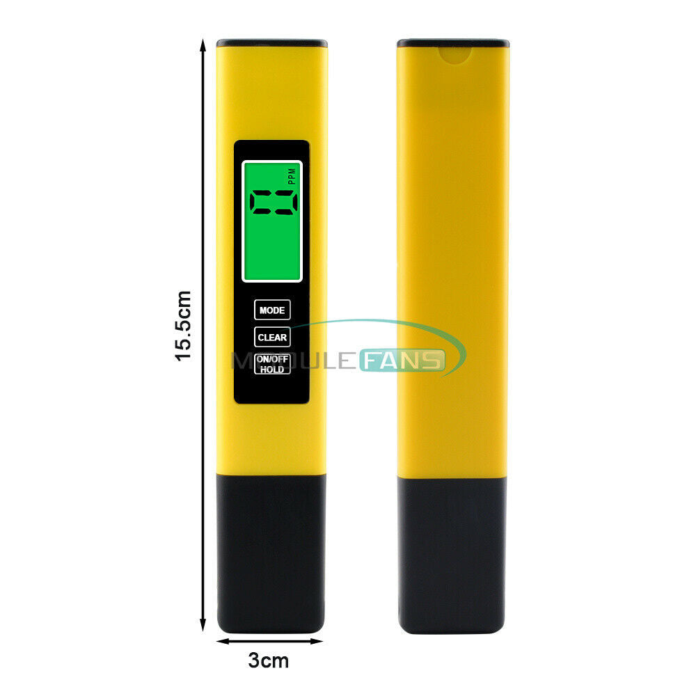 3V TDS Water Quality Detector Backlight 3 in 1 TDS/EC Temperature Tester Meter