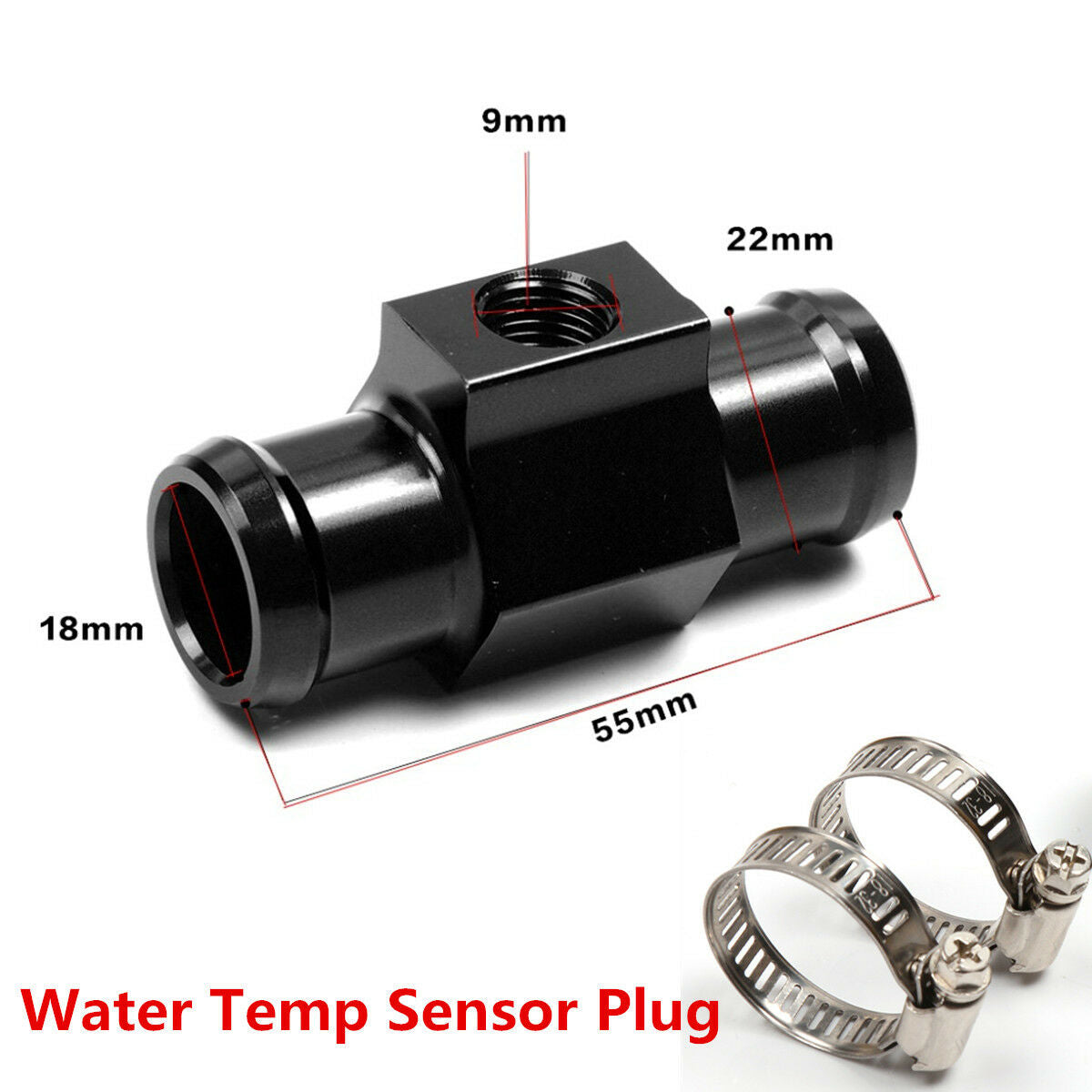 Motorcycle Scooter Water Temperature Sensor Head Plug Joint Pipe Adapter 22mm