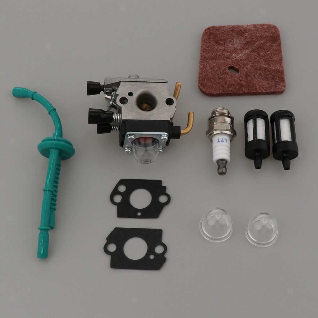 Carburetor with Air Filter Fuel Line Kit for STIHL FS38 FS45 FS46 FS55 KM55 HL45