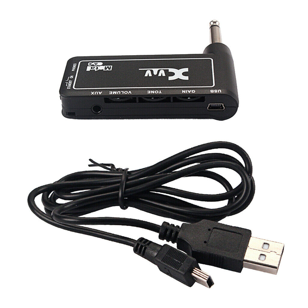 6.35mm Plug Rechargeable Electric Guitar Plug Headphone Amp Amplifier