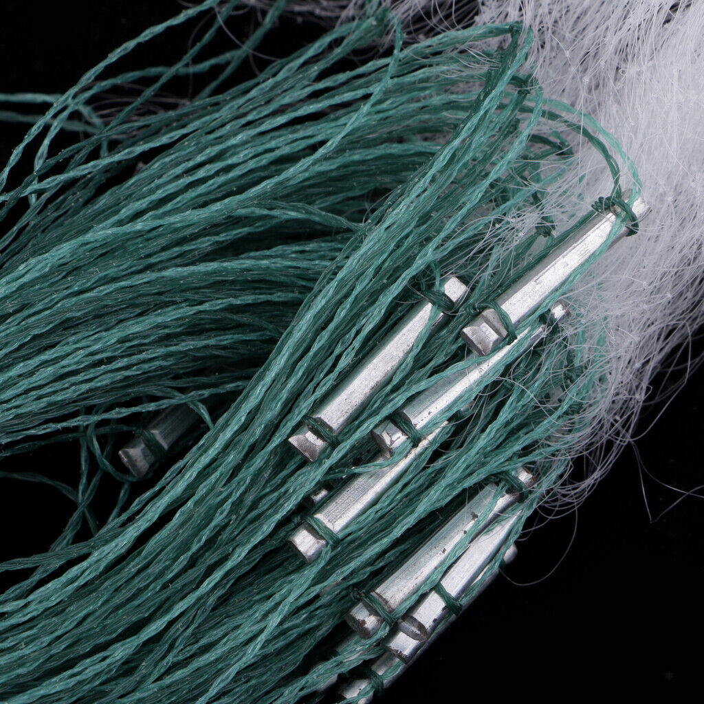 2X Fishing Fish Sinking Gill Net 1 Layers Net Soft Bait Trap with Float 0.7x15m