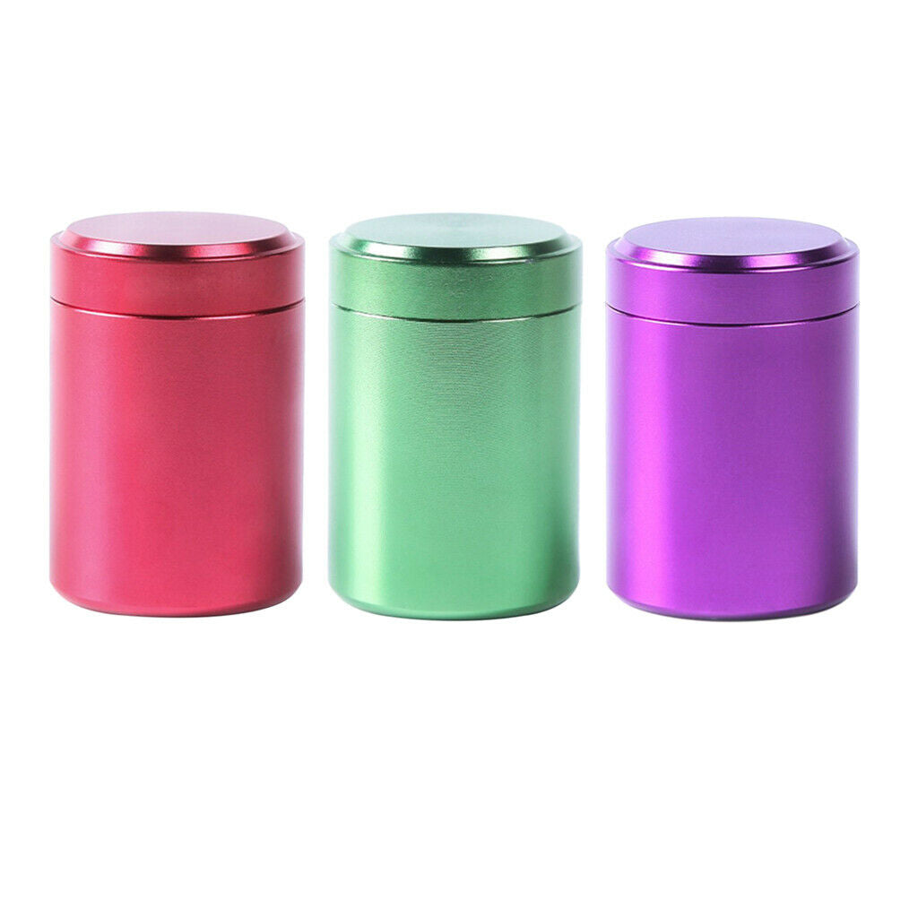 3pcs Aluminum Sugar Coffee Tea Tins Jars Candy Sealed Can Gift Box