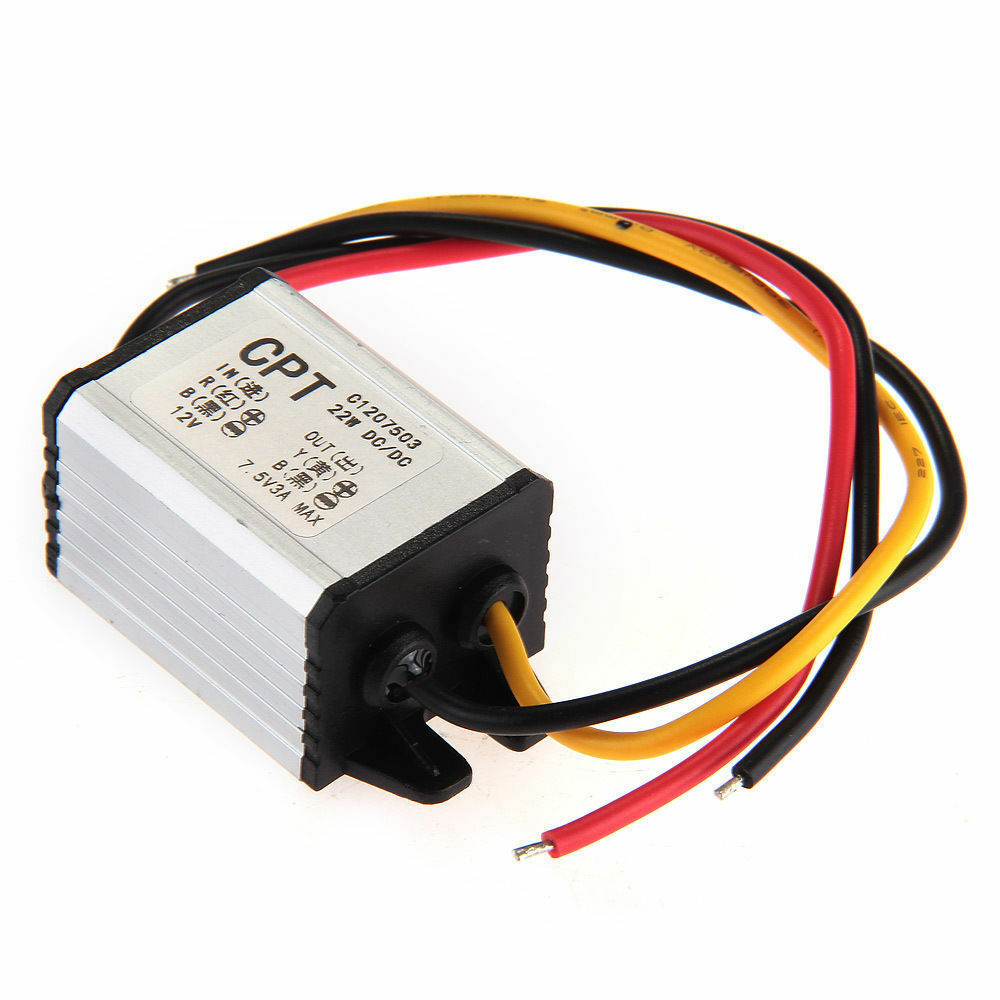 Converter DC 12V to DC 7.5V 3A Step Down Car Power Supply Module Waterproof L60