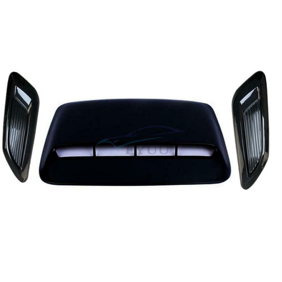 3 × ABS Plastic Universal Car Air Flow Intake Hood Vent Bonnet Protector Covers