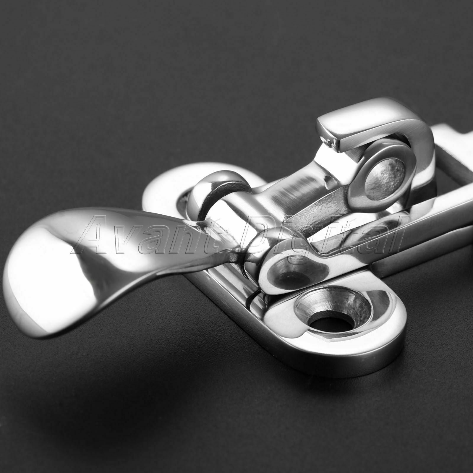 105x50mm 4.13x1.97" Stainless Steel 316 Boat Anti-Rattle Latch Fastener Buckles