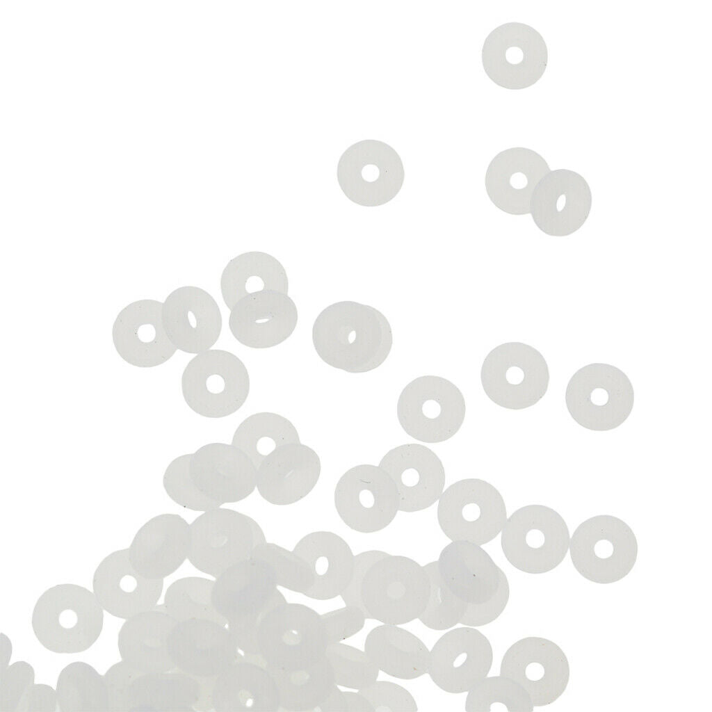 100 Pieces Silicone Rubber Stoppers for Chain Charm Bracelets Clear