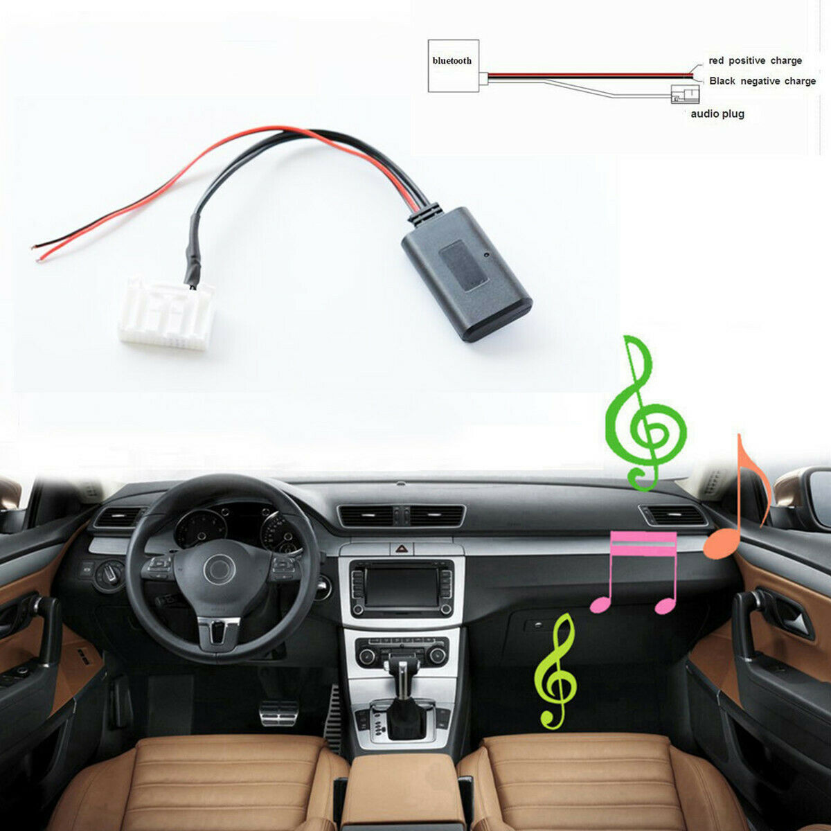 Wireless Bluetooth Audio AUX Adapter for Subaru Outback Legacy 6-disc CD Player