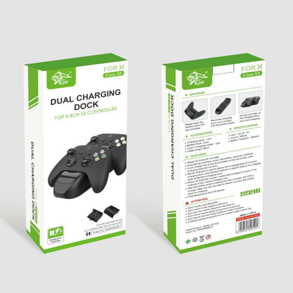 Dual Charging Station with 2 Battery Packs for Xbox Series S X Controller @