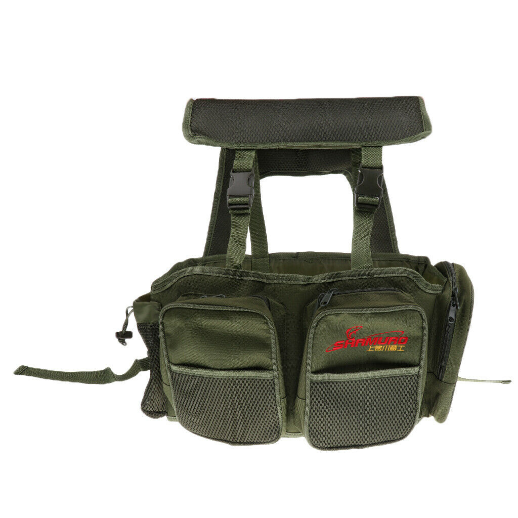 Seat Fishing Box with Canvas Rucksack Overcoats Carp Fishing System
