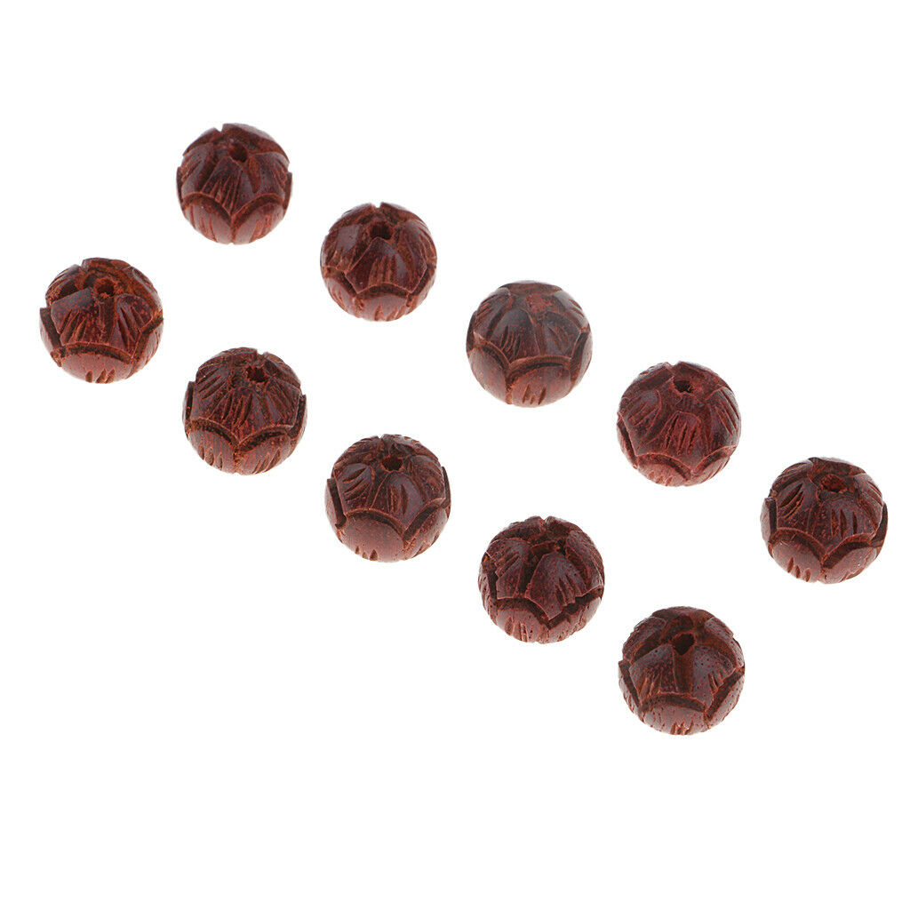Sandalwood  Wood Lotus Mara Beads Sapcer Beads DIY Jewelry - 10mm