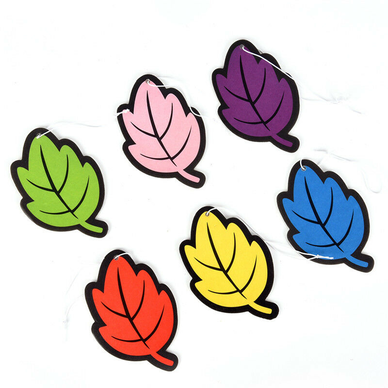 6Pcs/Lot Auto Shine Paper Hanging Car Air Freshener Vanilla perfumed Leaf  l Kt