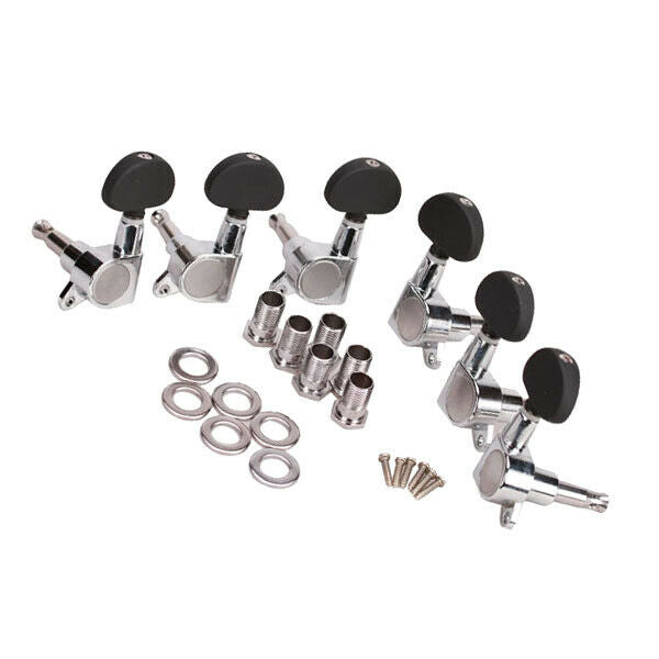 Chrome Sealed Tuning Pegs Tuner Machine Heads For Acoustic Electric Guitar