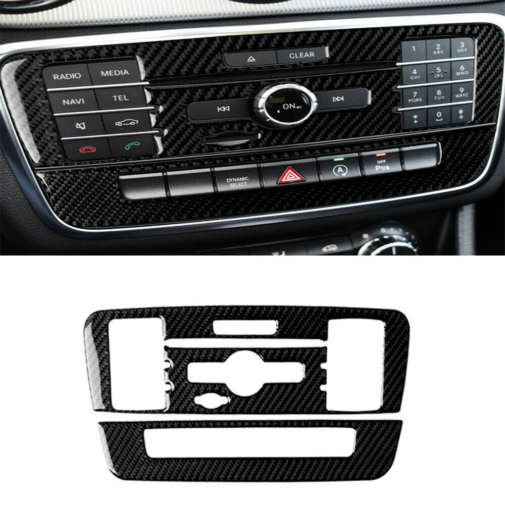 Carbon Fiber Center Control Panel Cover For Mercedes Benz GLA CLA 180 200 250