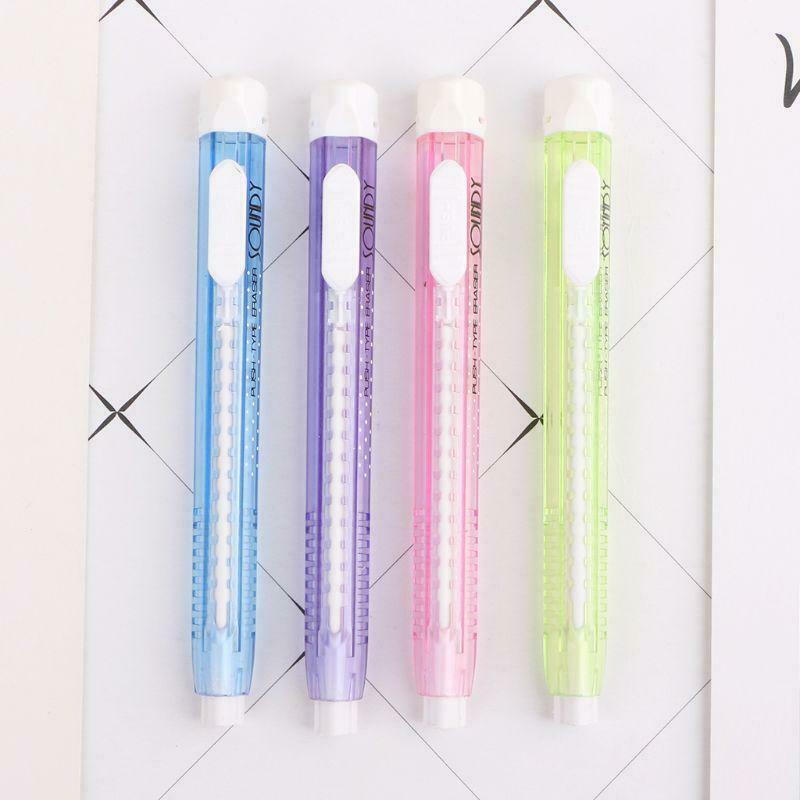 Mechanical Pen Shape Eraser Rubber Retractable Stationery School Supplies