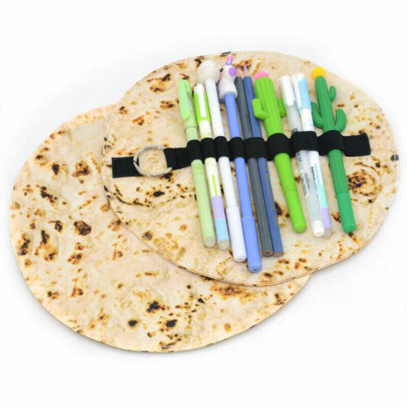 Creative Pancake Pencil Case Storage Bags Rolled Collection Bag Imitation.l8