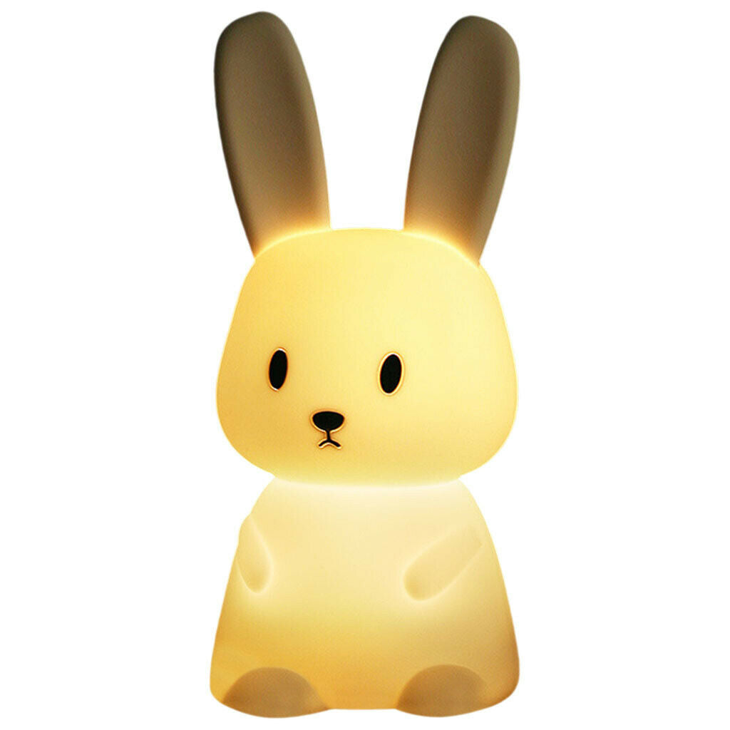 LED Silicone Night Light Rabbit Portable Touch Sensor Light for Kids Bedroom