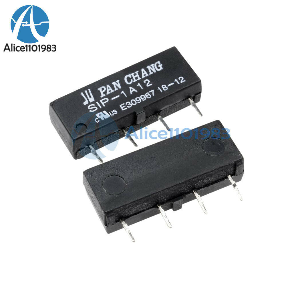 2pcs 12V Relay SIP-1A12 Reed Switch Relay 4PIN for PAN CHANG Relay