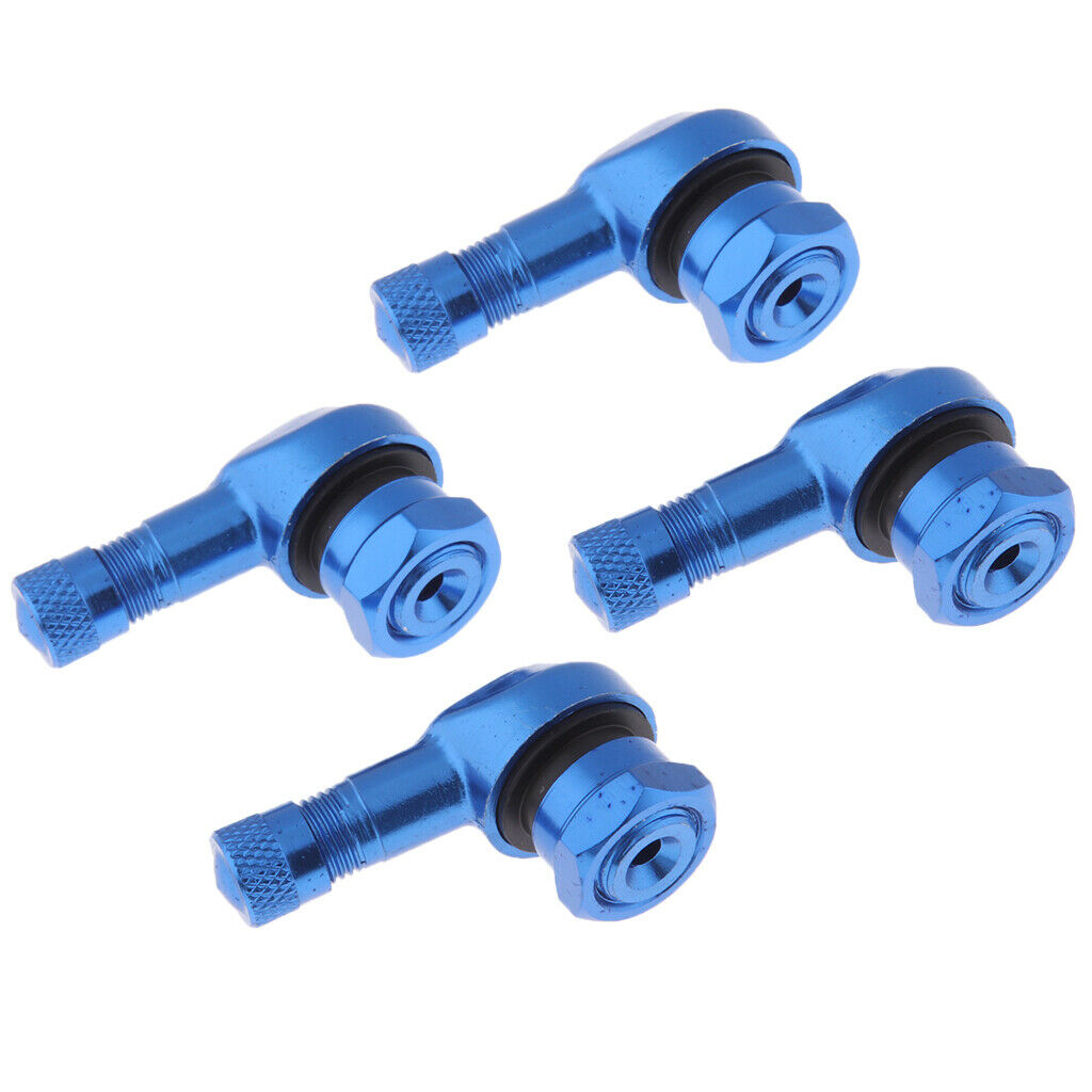4x CNC Valve Extenders Tire Stem Extension 90 Degree Wheel Adapters for Car