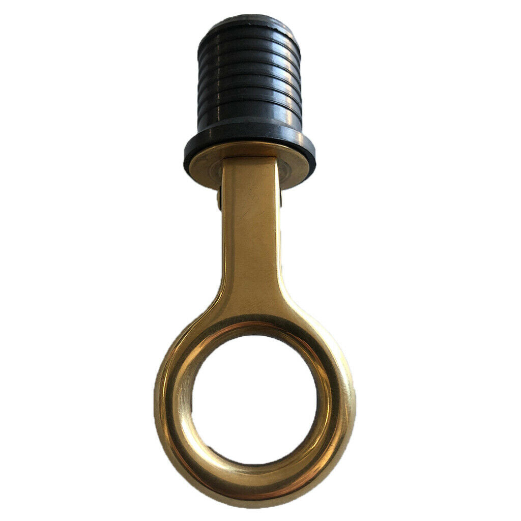 Brass Plated Handle Locking Snap-Handle Drain Plug 1-inch