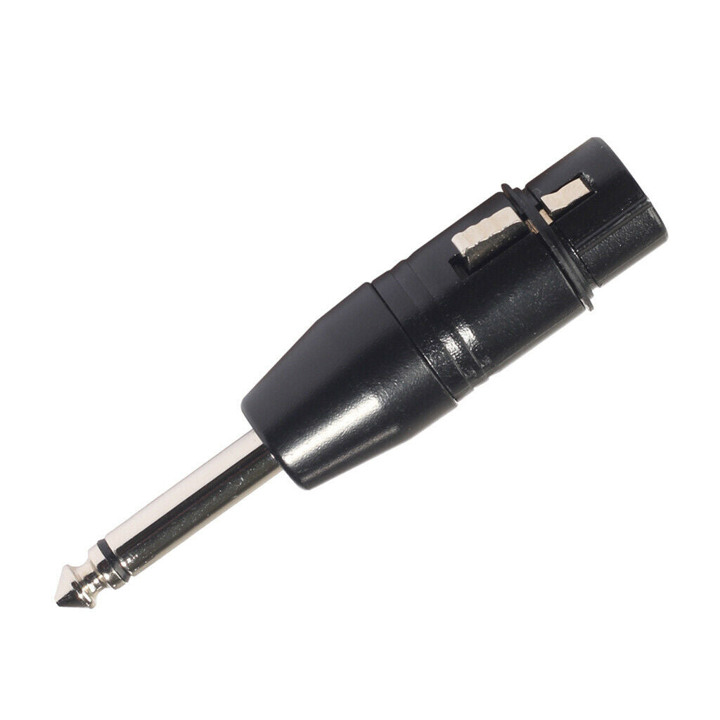 3 Pin XLR Female To 6.35mm Male Mono    Adapter Microphone Leader