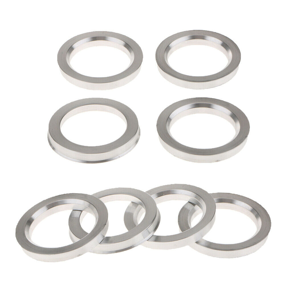 8 Pieces Heavy Duty Aluminum Alloy Spigot Rings Wheel Hub Centric Rings