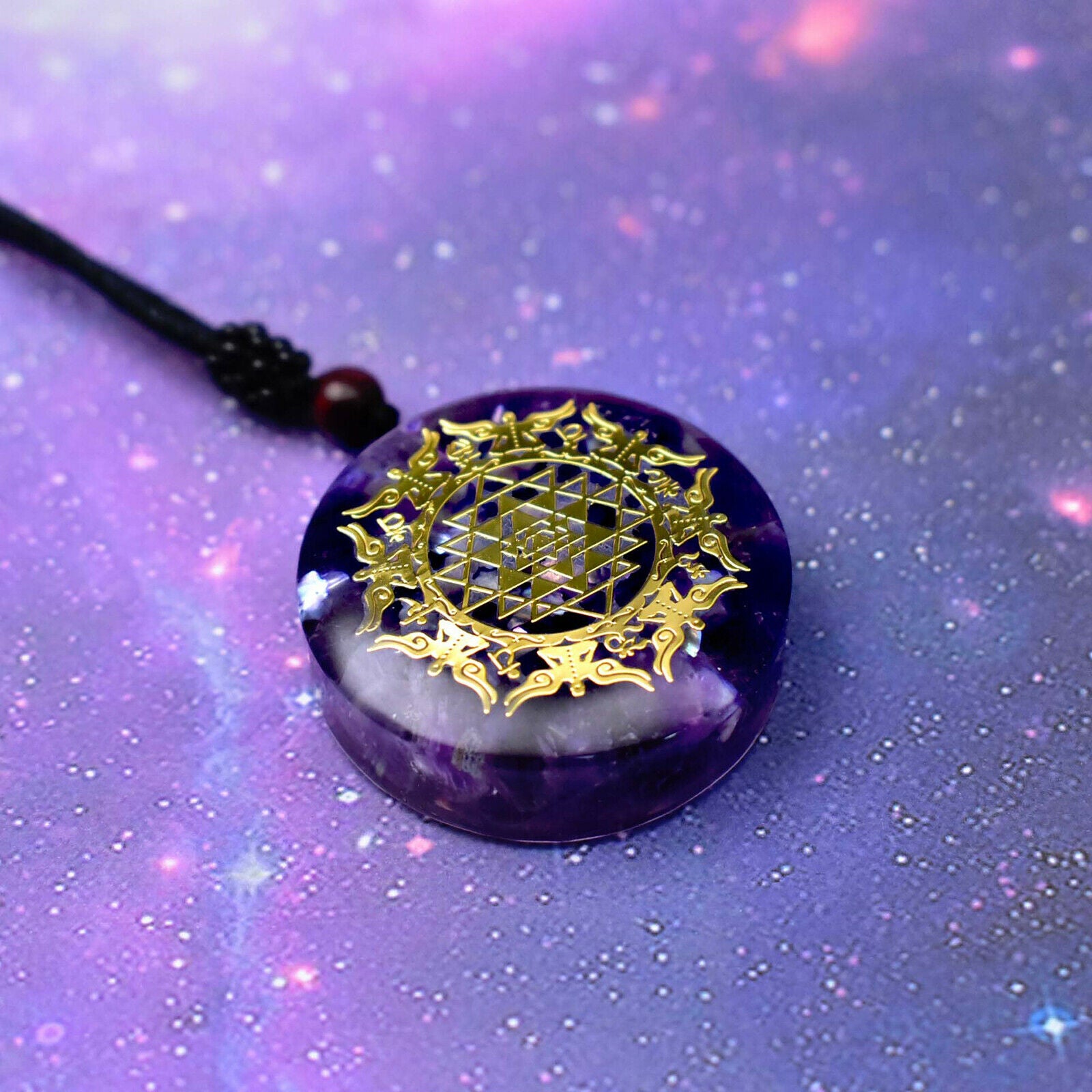 Natural Orgone Pendant Necklace Crystal 7 Major Chakras Jewelry Energy