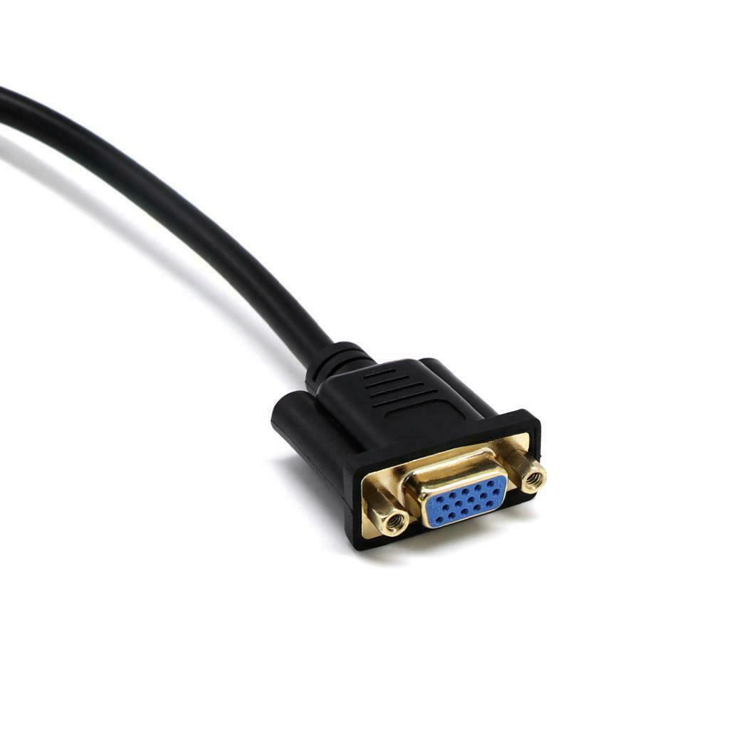 1080P   Male to VGA Female Video Cable Converter For PC DVD HDTV-Black