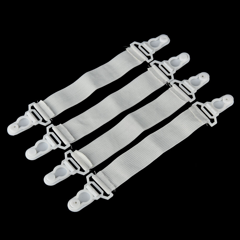 4PCS Mattress Bed Sheet Blankets Elastic Holder Fastener Gripper Clip Strap.U SJ