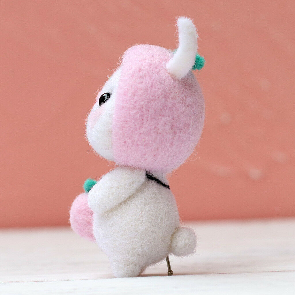 2 Set Cute Rabbit Needle Felting Kits Felting Needle Wool Yarn Hand Craft