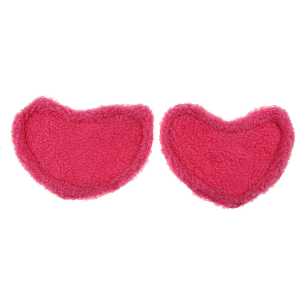 2 Pcs Small Pet Hamster Guinea Pig Warm Bed Heart Shape Sleep Mat Rose Red