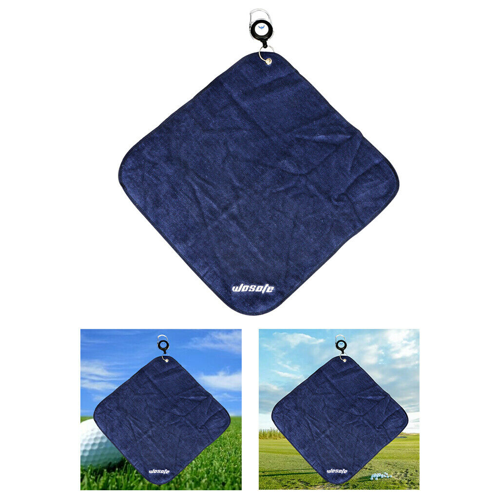 30x30cm Microfiber Golf Towel Sweat-absorbent Wiping Cloth Sports Dark Blue