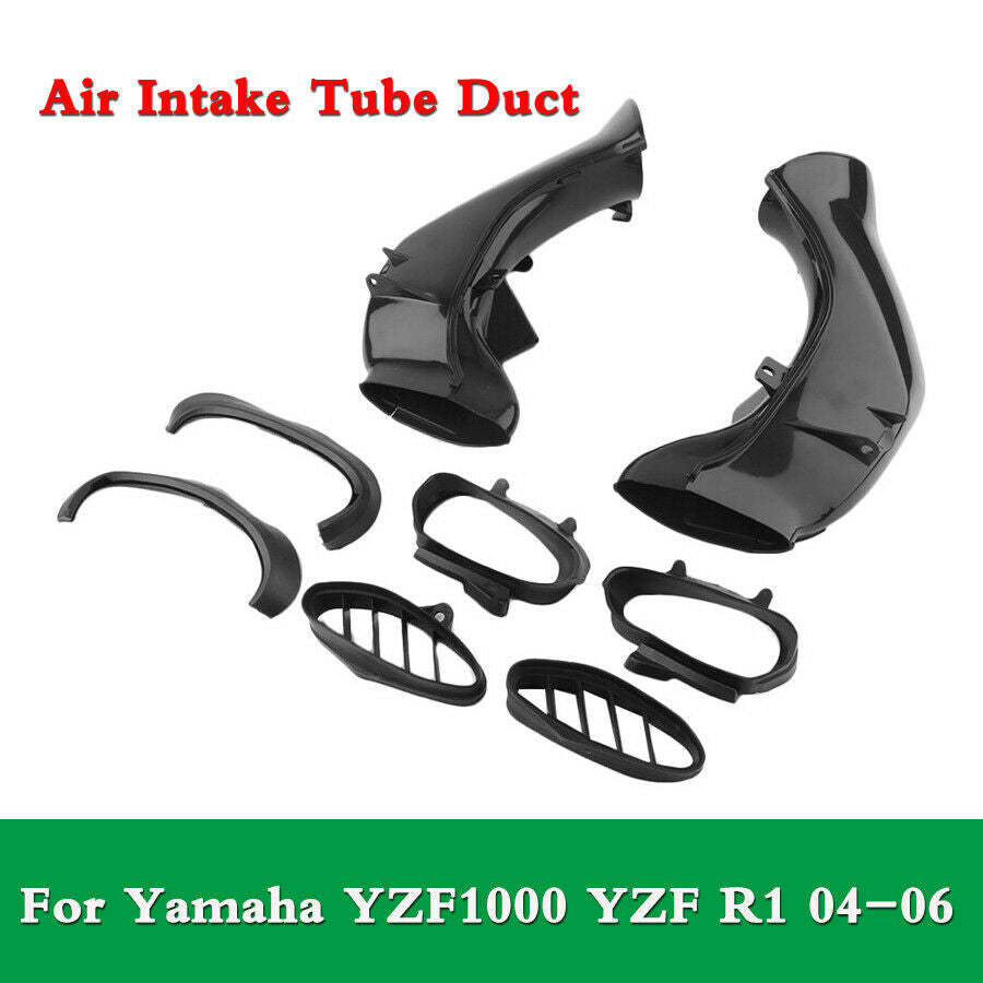 1Set ABS Left & Right Air Intake Tube Hose Duct For Yamaha YZF1000 YZF R1 04-06