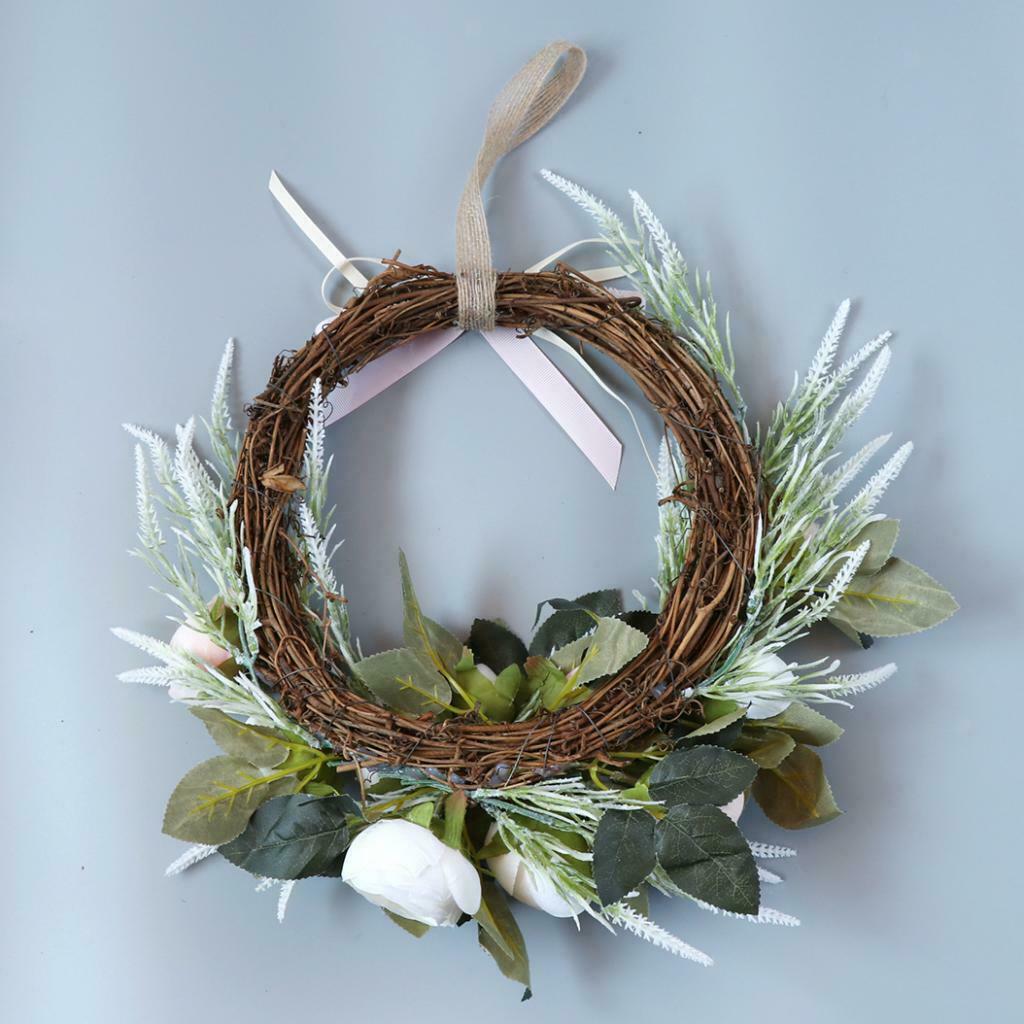 Bridal Flower Crown Hair Garland Artificial Flower Wreath Hanging Door Decor