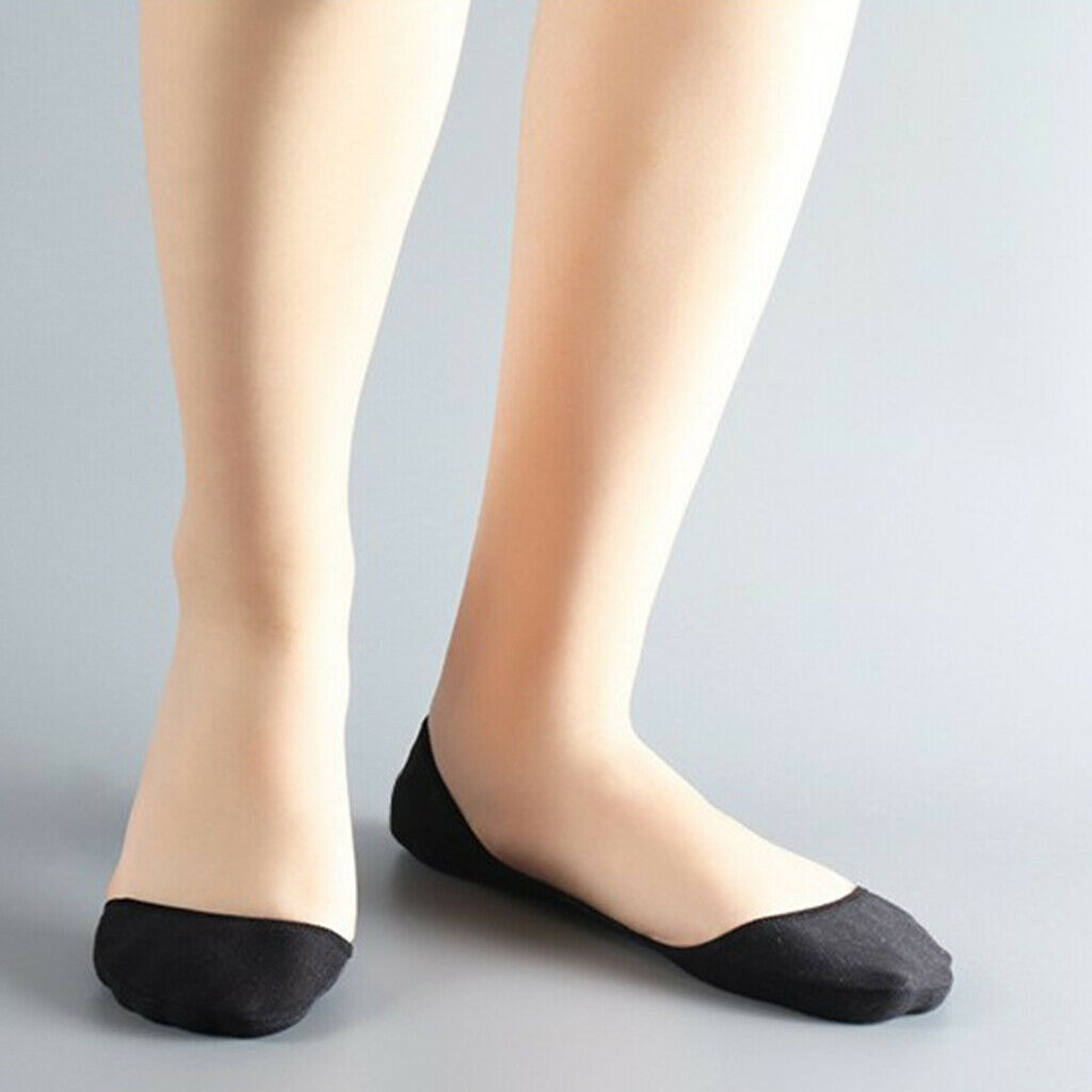 1Pair Fashion Ladies No Show Hidden Solid Ultrathin Flats Boat Socks Black