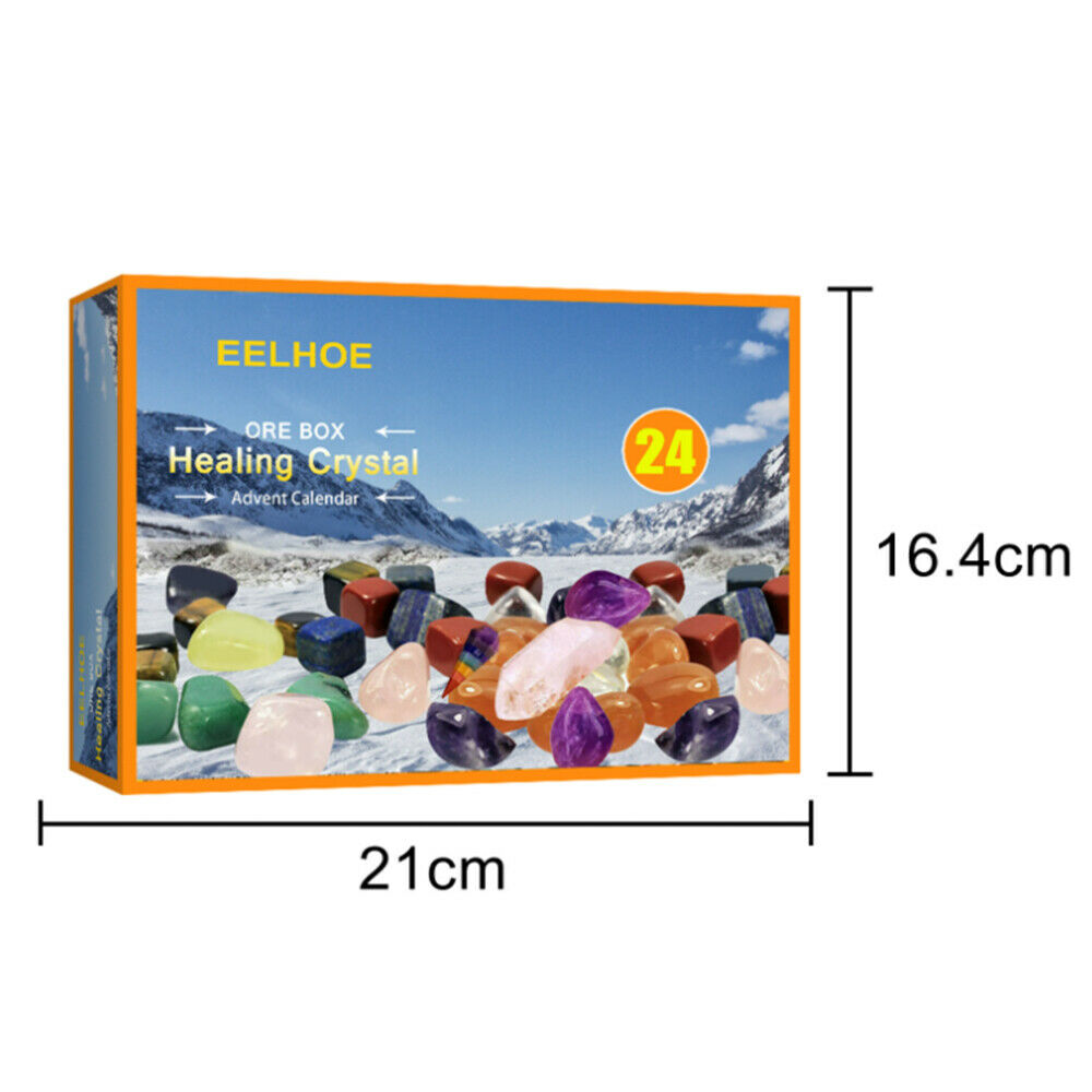 24 Grid Mineral Gift Box Toys Christmas Advent Calendar Mineral Gift Box