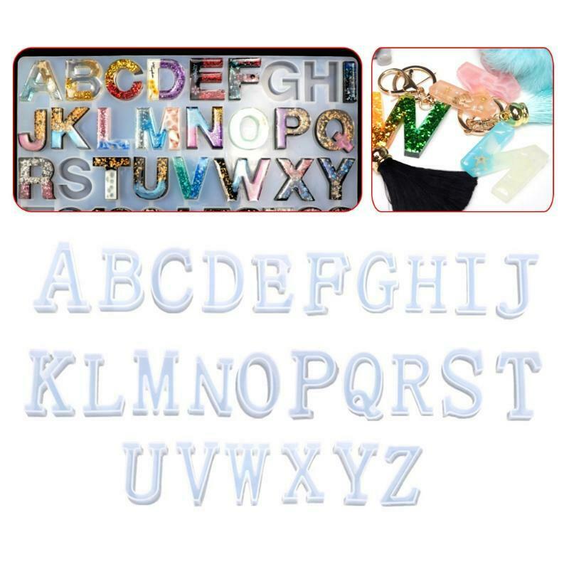 26 Pcs/set Crystal Epoxy English Letters Alphabet Silicone Mould DIY Handmade UV