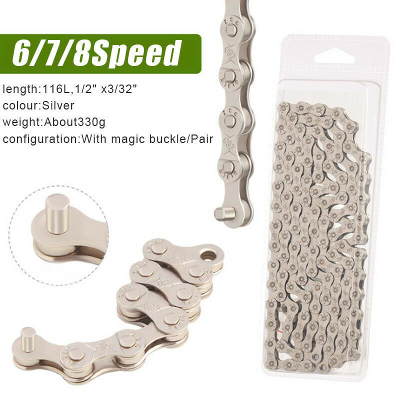 Bicycle Chain 6 7 8 Speed Gear Mountain Bike Road Hybrid Cycle Links VariablBDA